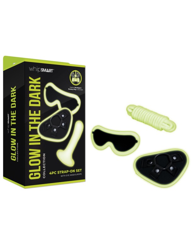 WhipSmart Glow In The Dark 4pc Strap-On Set