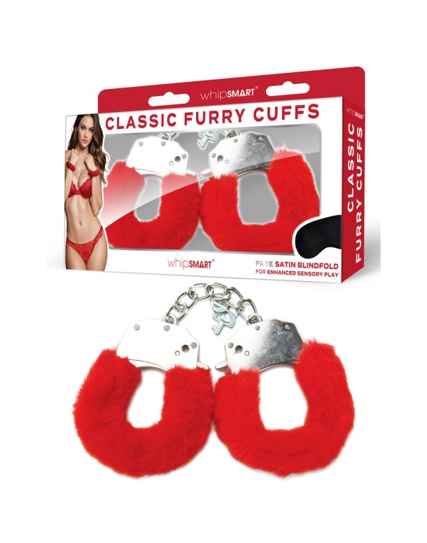 WhipSmart Classic Furry Cuffs - Hot Pink