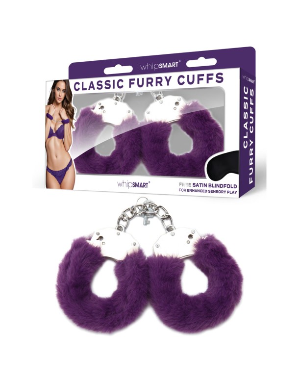 WhipSmart Classic Furry Cuffs - Purple