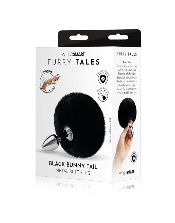 WhipSmart Furry Tales Black Bunny Tail