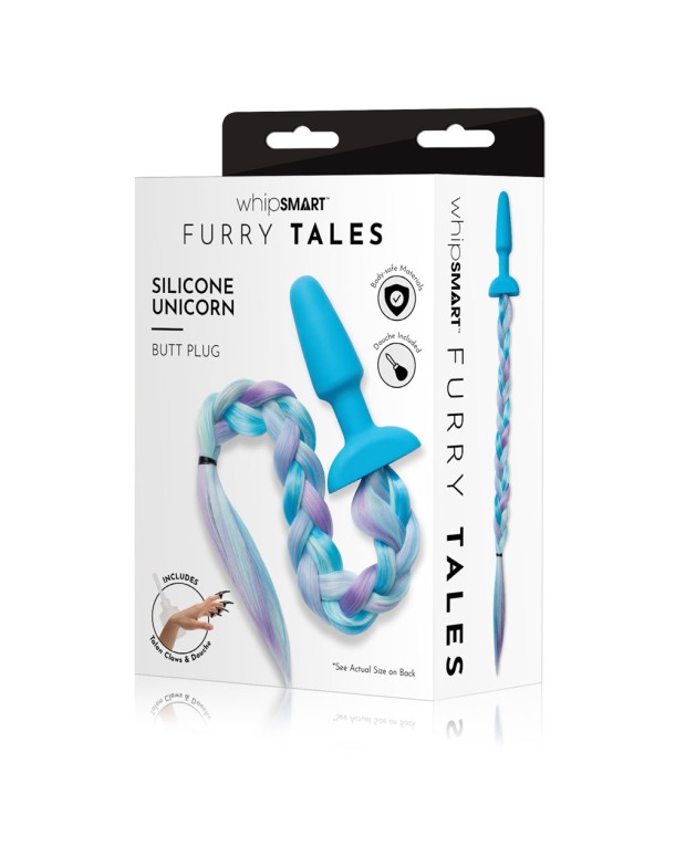 WhipSmart Furry Tales Silicone Unicorn Butt Plug